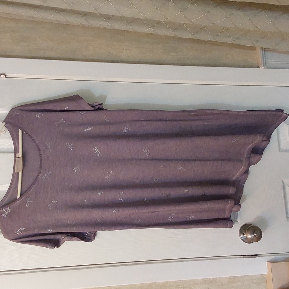 DANTELLE  Tunic with silver dragon flies  size large